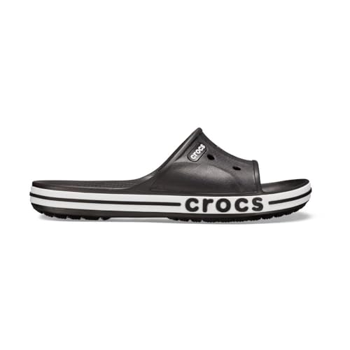 Crocs Unisex Slide, Bayaband Slide, Black/White, 39/40 EU