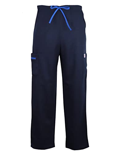 JONATHAN UNIFORM Unisex Elastische Arbeitshose Herren Medizinische 4 Taschen, Cargo Berufskleidung Hosen Damen Pflege für Ärzte Zahnärzte Krankenschwestern (Navy blau, M)