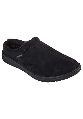 Skechers Melson Herren Turnschuhe, Black Microfiber Suede, 42 EU