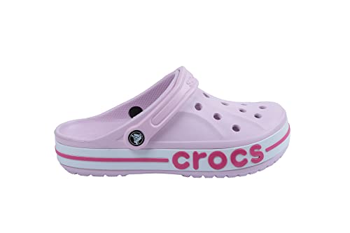 Crocs Bayaband Clogs für Damen und Herren mit Fersenriemen für sicheren Halt 37-38 EU Ballerina Pink/Candy Pink