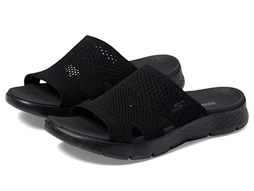 Skechers Damen Slides, Schwarz/Schwarz, 40 EU