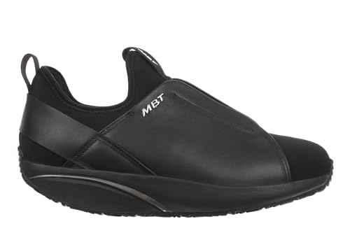 MBT Yoko Damen-Freizeitschuhe im modernen Stil. Anatomische und Bequeme Schuhe. Physiologische Komfort- und Stabilitätsschuhe mit Wippensohle. Schnürschuhe. Schwarz