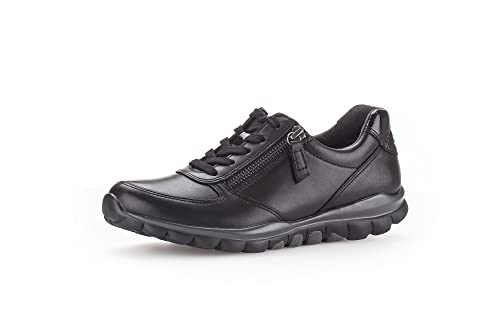 Gabor Damen Low-Top Sneaker, Frauen Halbschuhe,Freizeit,straßenschuhe,Strassenschuhe,Sportschuhe,Freizeitschuhe,schwarz,38.5 EU / 5.5 UK