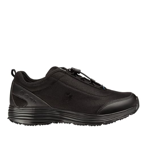 Oxypas Safety Jogger Sicherheitstrainer Damen - Maud - Bequemer, Rutchfest und mit Elastischen Schnürsenkeln, Schwarz EU 40