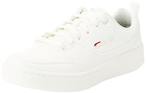 Skechers Herren Sport Court 92 Ottoman Platform, Weißer Duraleather, 44 EU