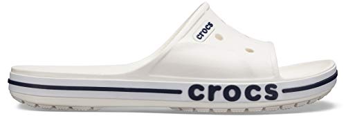 Crocs Unisex Bayaband Slide Schiebe-Sandalen, White Navy, 38/39 EU