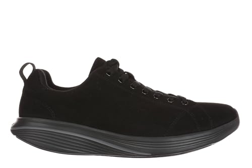 MBT M1500 Herren-Schnürschuhe. Anatomische und Bequeme Walking-Sneakers. Physiologische Komfort- und Stabilitätsschuhe mit gebogener Laufsohle. Moderne Sneakers. Schwarze