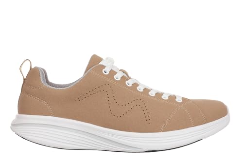 MBT M1500 Slip On Damen-Schnürschuhe. Anatomische und Bequeme Walking-Sneakers. Physiologische Komfort- und Stabilitätsschuhe mit gebogener Sohle. Moderne Sneakers. Braun