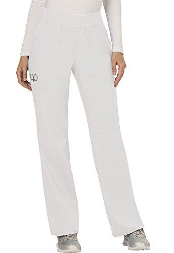 Cherokee Damen OP-Hose Revolution - Kasackhose - Mit Taschen - Scrubs - weicher Stretch - Schlupfhose - Medizinische Berufsbekleidung - Weiß - XL