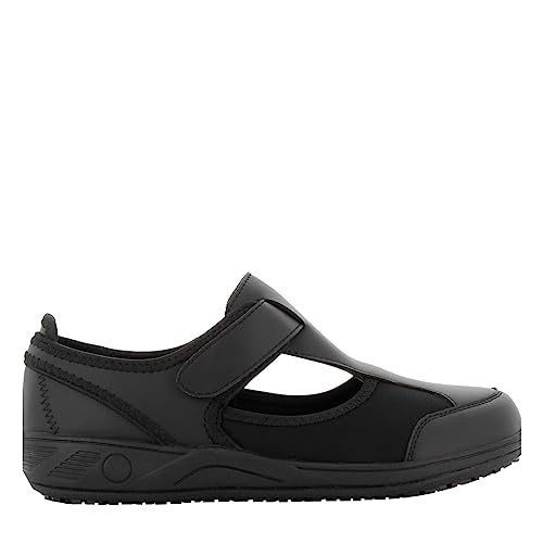 SAFETY JOGGER Arbeitsschuhe Damen Oxypas 39 EU Schwarz - Camille - Leichter, Bequemer Sicherheitsschuh mit Klettverschluss, ideal für Pflege, Küche oder Innenbereich, rutschfest