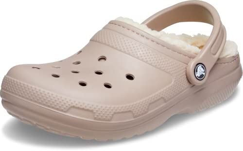 Crocs Unisex Classic Lined Clogs, Mushroom/Bone, 39/40 EU