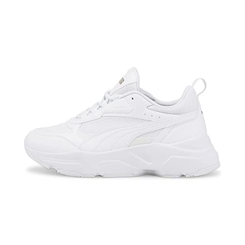 PUMA Damen Cassia Sneaker, White White Team Gold, 39 EU