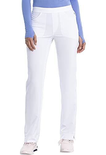 Cherokee Damen Kasack Hose Infinity - Medizinische Schlupfhose Slim-Fit - CKE1124A - Weiß - L