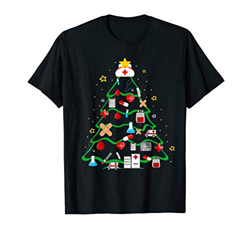 Lustiges Doktor Medizin Student Weihnachten Krankenschwester T-Shirt