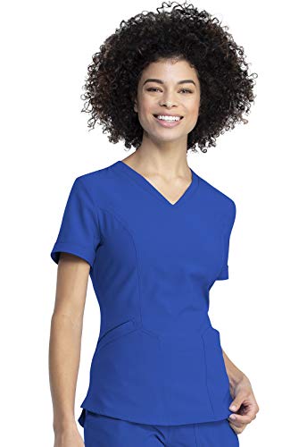 Dickies Retro Women Scrubs Top V-Neck DK790, S, Royal