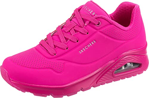 Skechers Damen Uno Night Shades Sneaker, Hot Pink Durabuck, 41 EU