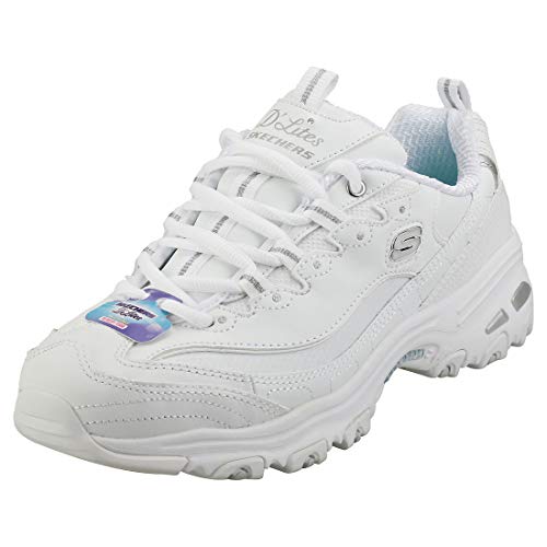 Skechers Damen Skechers D'lites Fresh Start 11931-wsl Sneaker, Weiß Silberfarben, 39 EU