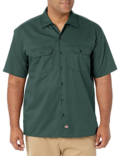 Dickies Herren Short-Sleeve Work Shirt Button-Down-Arbeitshemd, Hunter Green V1, XX-Large