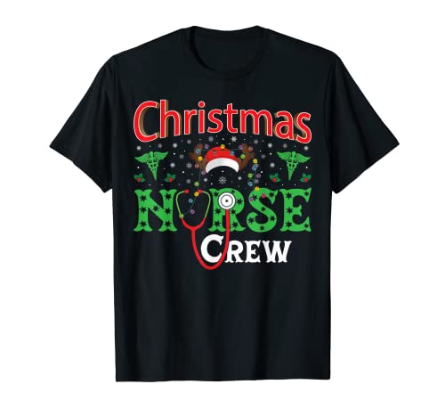 Krankenschwester Weihnachtsshirt Lustiges Rentier Weihnachten Krankenschwester Crew T-Shirt