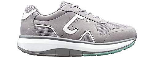 JOYA Waikiki Grey - Damen Sneaker aus Nubuk mit atmungsaktiven Mesh - 37 2/3