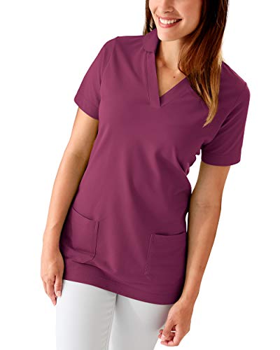 CLINIC DRESS Longshirt Damen Shirt mit 60% Baumwolle Berry 38/40